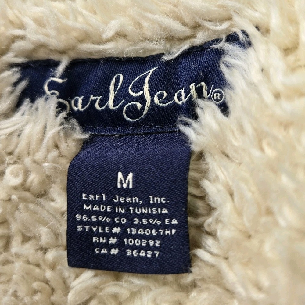Earl Jeans Womens Vtg Sherpa Lined Denim Jean Jacket Size M Ranch Coat Trucker - Picture 6 of 11